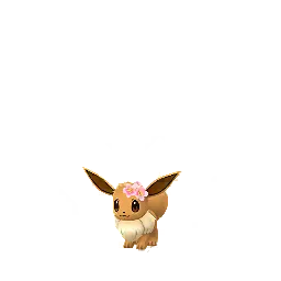 Eevee adorned with cherry blossoms