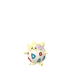 Togepi wearing a flower crown