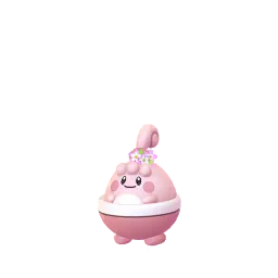 Happiny wearing a flower crown